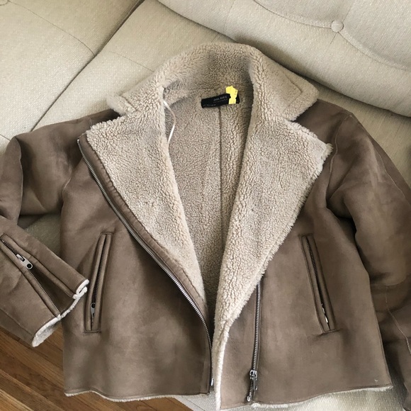 sherpa jacket zara